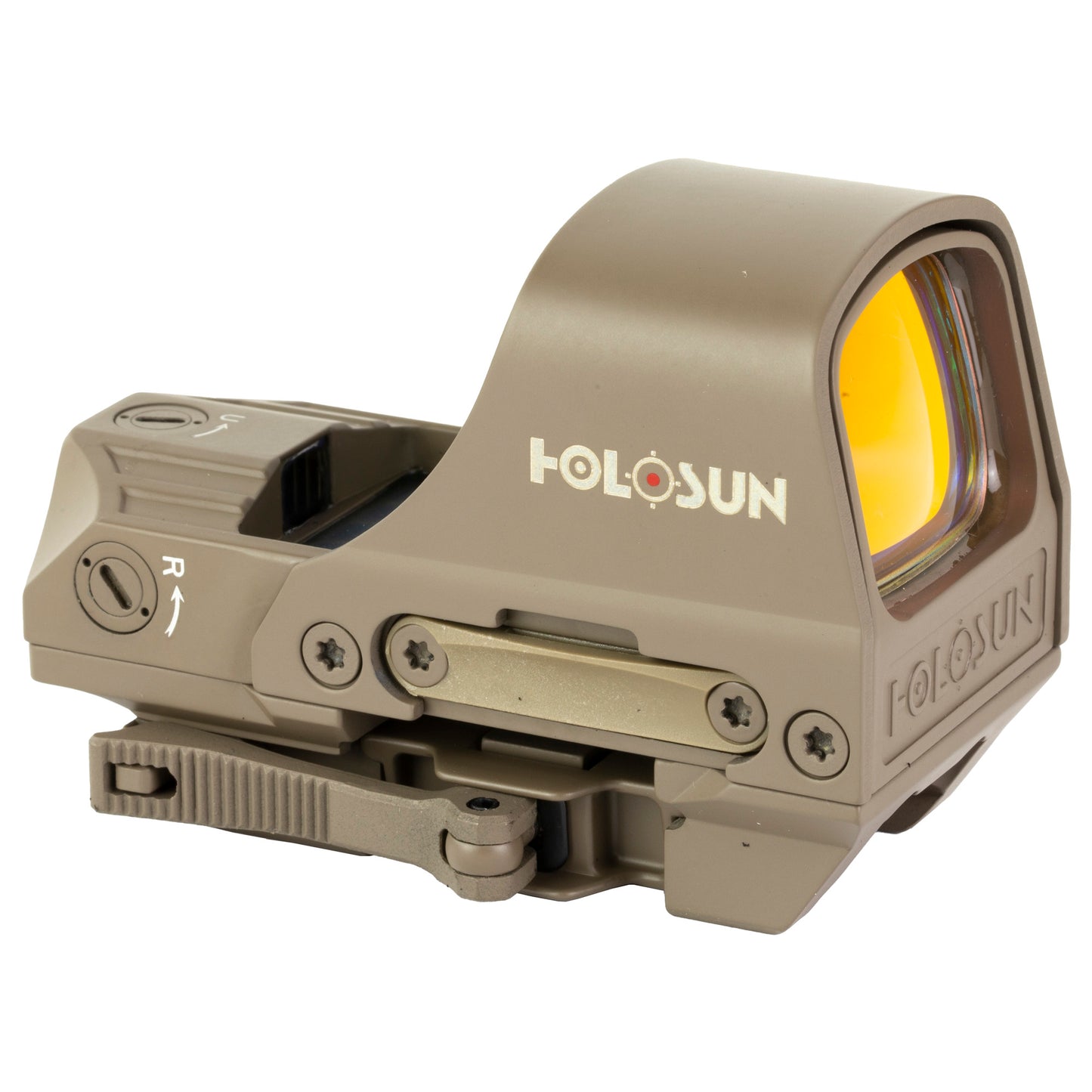 Holosun Technologies, HS510C, Reflex Sight, Multiple Reticle, 65 MOA Circle, 2 MOA Red Dot, Aluminum Housing, Matte Finish, Flat Dark Earth, Solar with Internal Battery